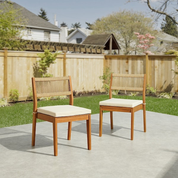 Alaterre Furniture Barton Weather-Resistant Stackable Outdoor Dining Chairs with Cushions, 2PK 80-OUTD-WD-2CH - main